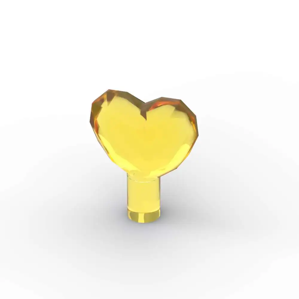 MOC 10PCS 15745 Rock 1x1 Jewel Building Blocks Kit Heart Shaped Handheld Bricks Particle Educational Toys Children Birthday Gift - 5