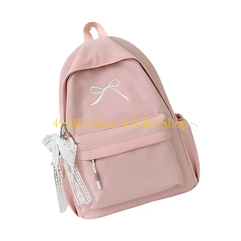 49MD Japanese Styles Backpacks Student School Bag Sweet Bows Backpacks for Girl