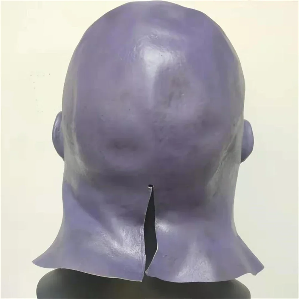 Kostum Cosplay Halloween 2025 Superhero The Avengers Thanos untuk Dewasa, Helm Latex, Aksesoris Karnaval