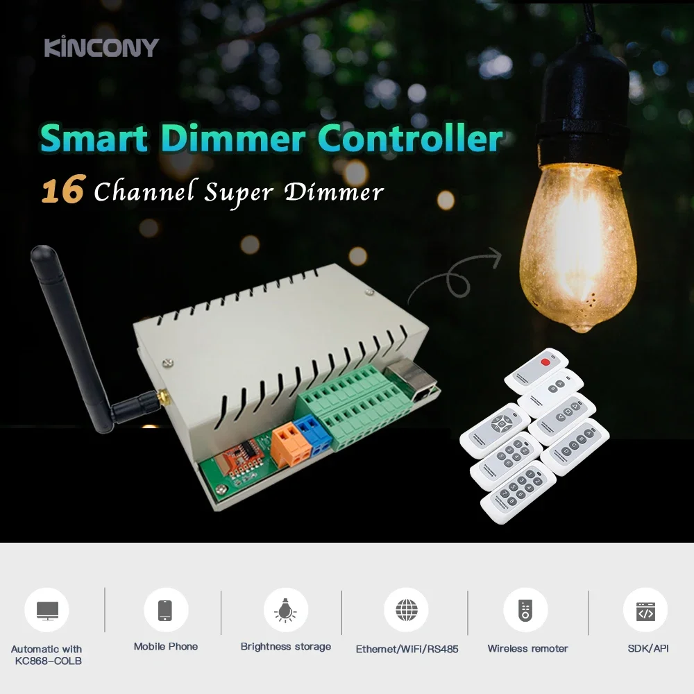 KC868-D16 Контроллер диммера Tuya WiFi/RJ45/RS485 Модуль переключателя через Яндекс Алиса Google Home Assistant Alexa Голосовое управление MQTT