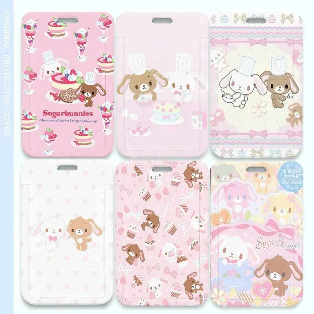 

Модный роскошный держатель для ID-карт Kawaii S-Sugar B-Bunnies с ремешком на шею, подарок для мужчин и женщин, для повседневной жизни