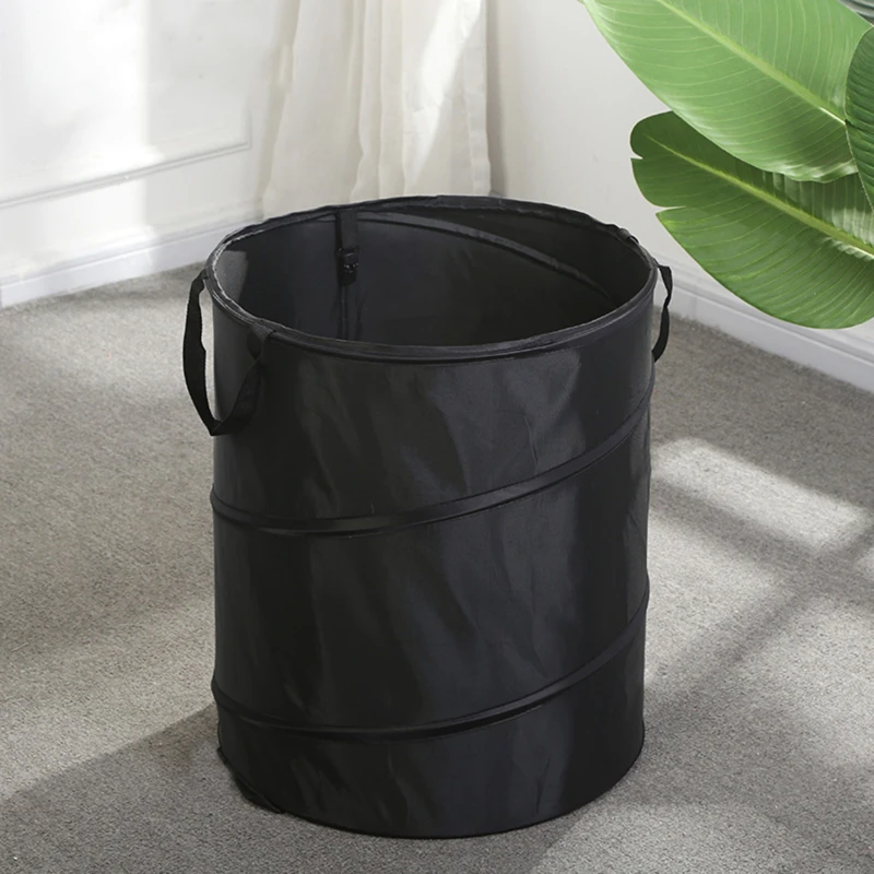 1pc Outdoor Garden Garbage Storage Trash Bag Portable Collapsible Leaf Can For Camping Grass Collection Bin