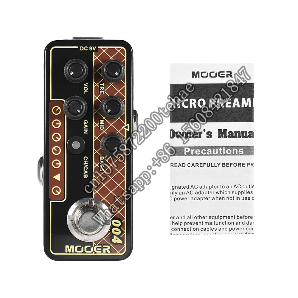 Mooer Pedal 004 Day Tripper efectos digitales, preamplificador de bajo, guitarra eléctrica acústica, instrumentos musicales