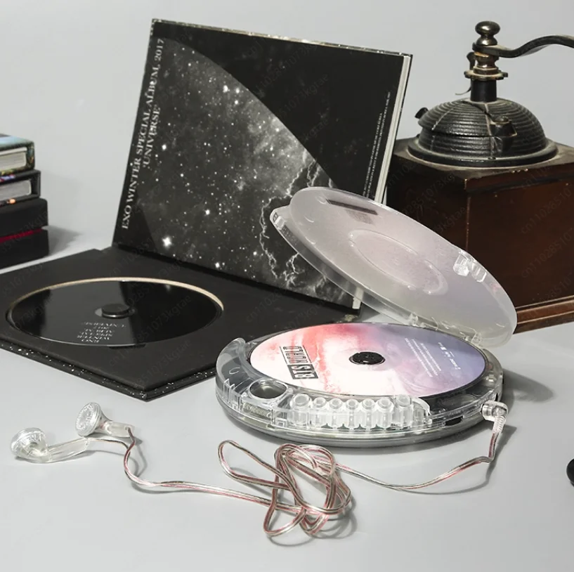 Fully transparent CD player Walkman player Portable new with earphones usb cable free shipping gift retro