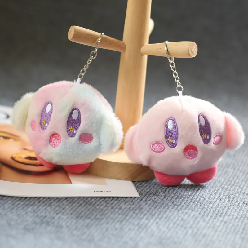 Kawaii Cute Kirbys Wallet Student Backpack Pendant Car Keychain Doll Mini Accessories Toy Gift