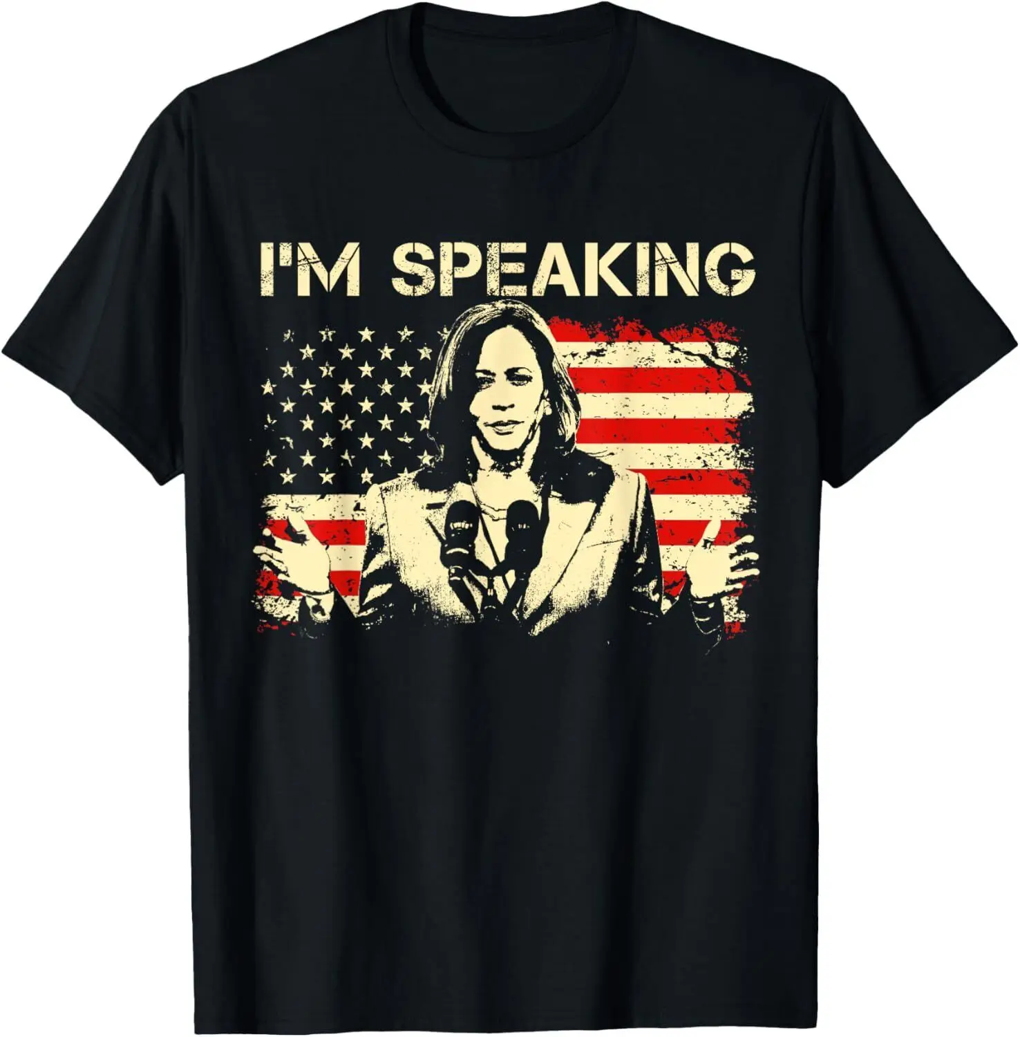 Kamala Harris For President I'm Speaking Harris 2024 Flag T-Shirt