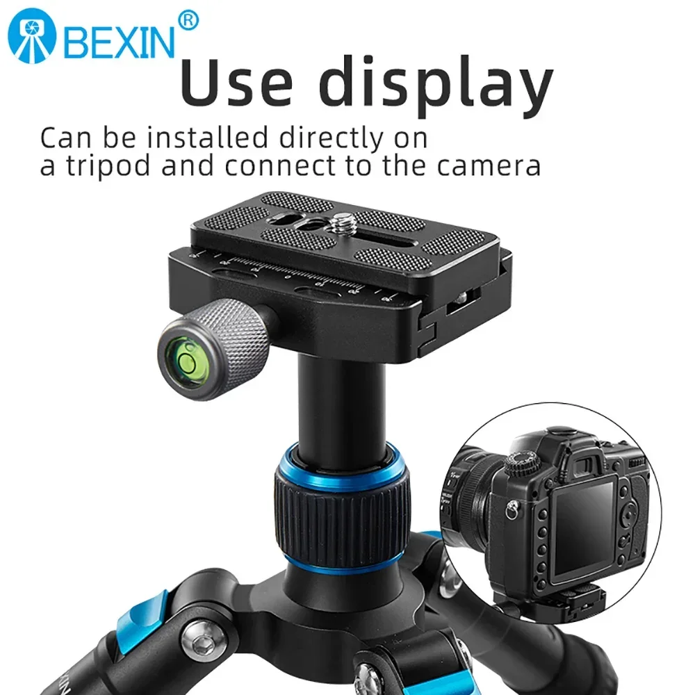 BEXIN 70mm Camera Clamp Quick Release Clamp Tripod Ball Head Mount Adapter Portable Stand Clamp Compatible with Arca Swiss Plate