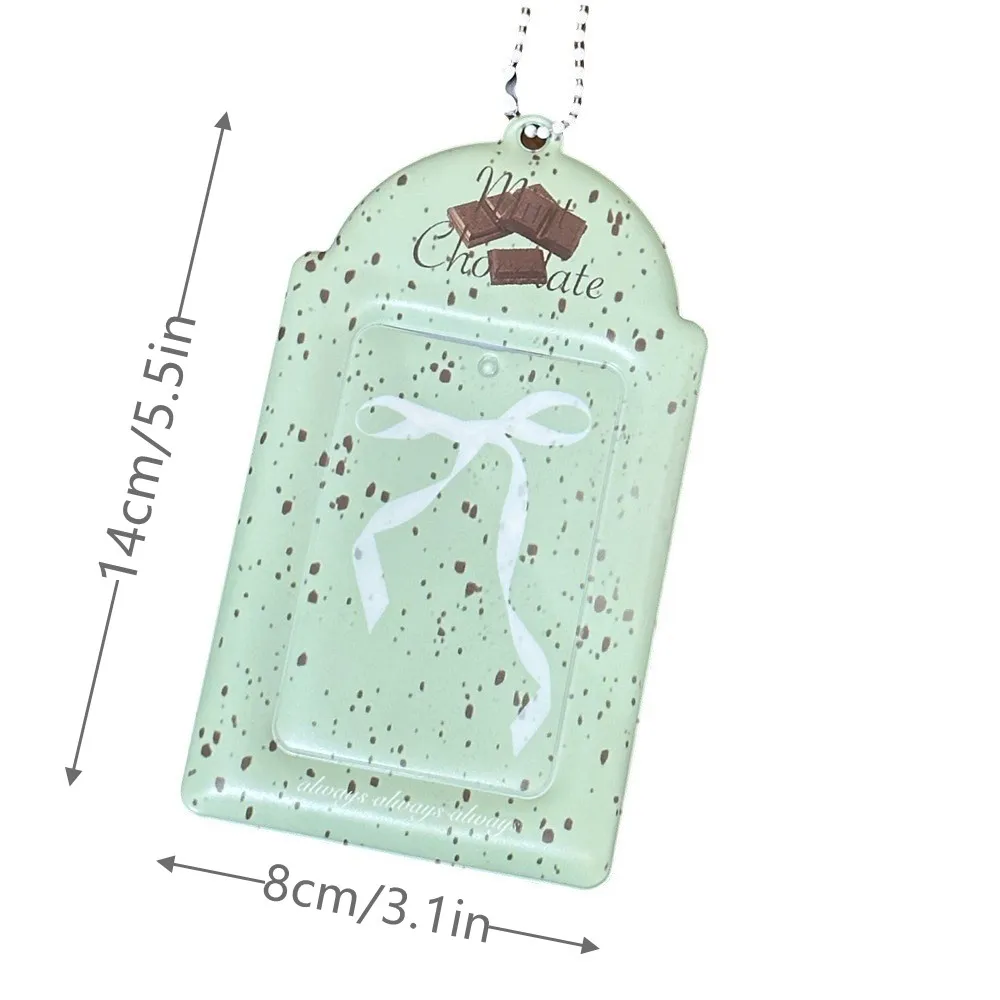 PVC Photocard Holder INS Credit ID Bank Card Keychain Bus Cards Protective Case Idol Photo Card Sleeves Stationery