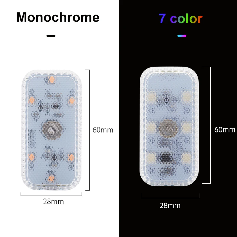 LED dokunmatik işık Mini kablosuz araba iç aydınlatma için kapı ayak gövde saklama kutusu USB şarj otomobil atmosfer lamba