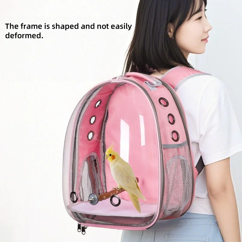 PC Parrot Carrier Bag Expandable Space Enlarged Outdoor Cage Travel Backpack Cat Bag Carrier for Outdoor