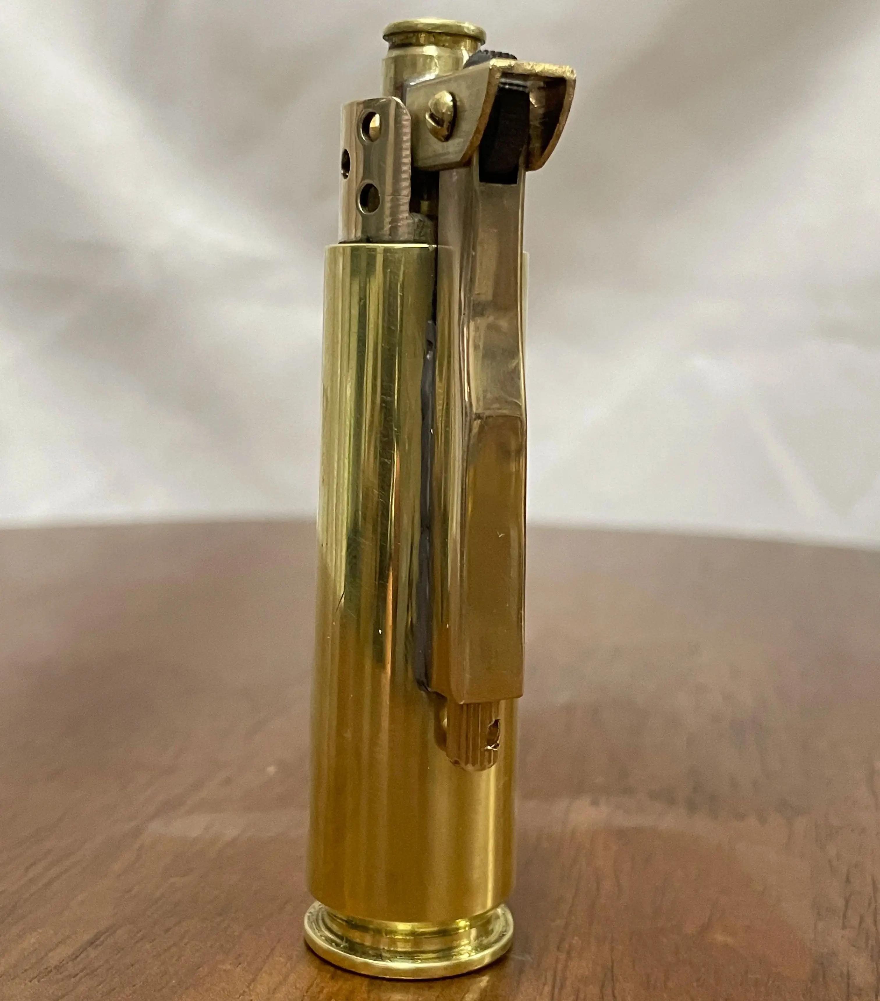 Nostalgic Brass Shell Gasoline Lighter Hand Flip ignition Vintage Collection Cigarette Briquet