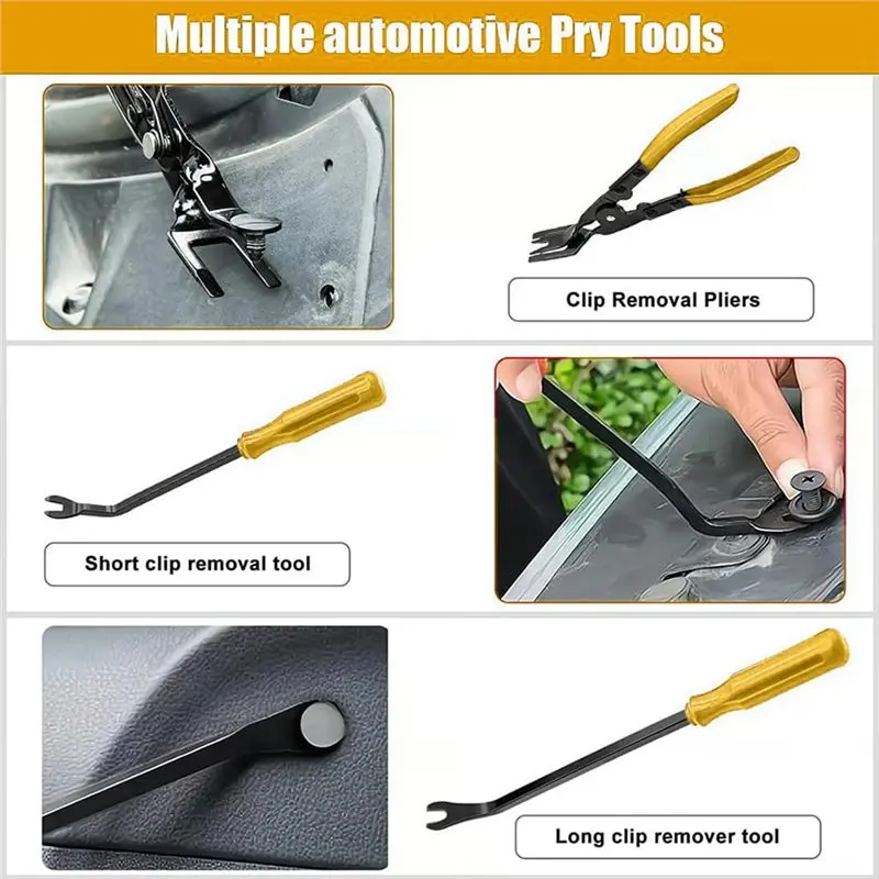 SYW-لوحة القيادة لتنجيد السيارة، مجموعة أدوات إزالة الكسوة التلقائية المتقدمة - مجموعة كماشة بمشبك لوحة مكونة من 3 قطع بالإضافة إلى حقيبة التخزين #5