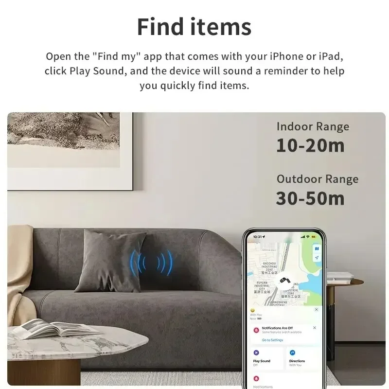 Piccolo GPS Posizionamento globale Mini Smart Tracker Bluetooth Smart Tag Trova bambini Sistema Apple IOS Ricerca tracker per auto per animali domestici