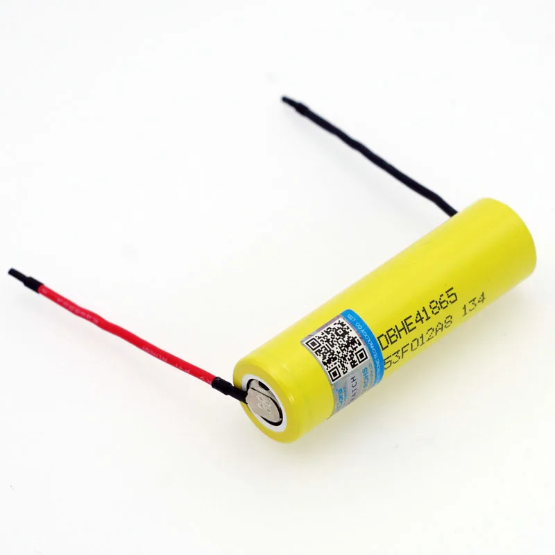 Oryginalna bateria HE4 2500mAh li-lon 18650 3.7V zasilanie akumulatory 20A rozładowanie + DIY kabel żelowany krzemionkowego