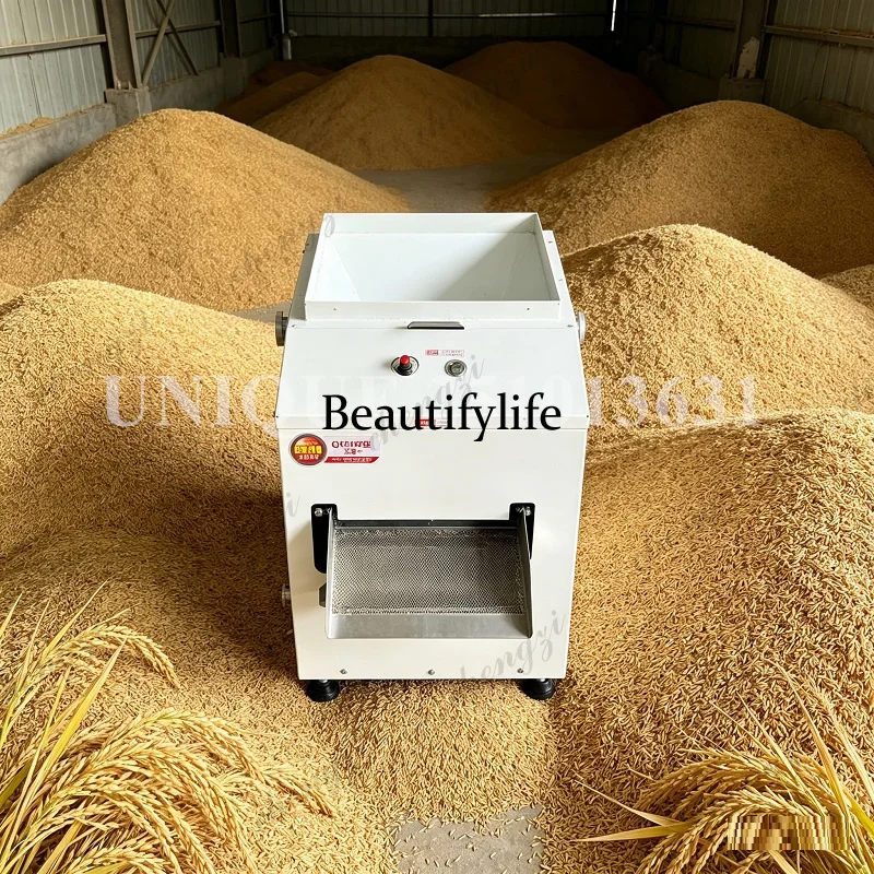 Image 3: Machine de décorticage de riz par gravité, séparateur vibrant pour céréales, paddy, blé, millet, éliminateur de pierres, outil de nettoyage du riz et d'élimination des impuretés