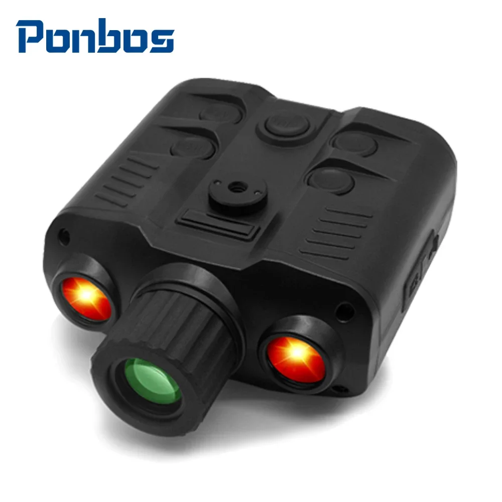 Ponbos NV900 Digital Infrared Night Vision Binoculars Tactical Telescope Spotting Scope for Hunting with Rangefinder Goniometer