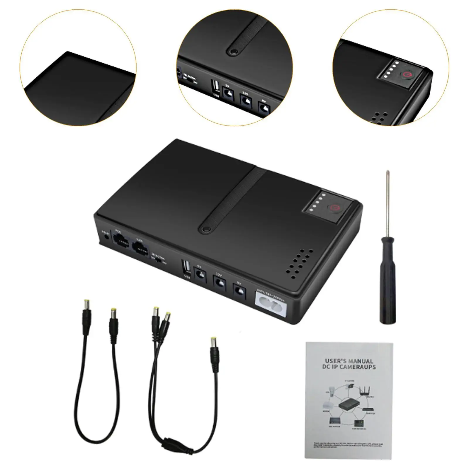 Mini Ups Portable 5V 9V 12V Uninterrupted Power Supply for Home Camera Phone