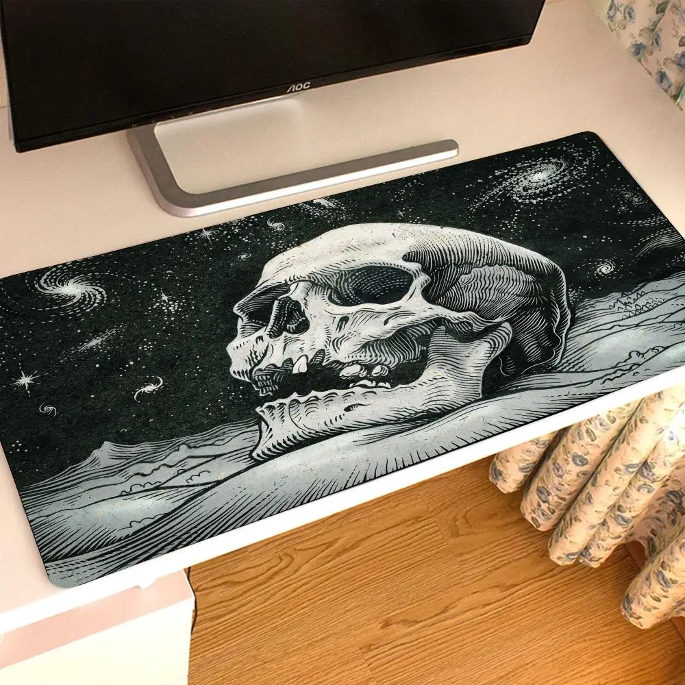 Dark Horror Skull Desk Custom Made Japan Anime Mouse Pad Mouse 900x400 Player Mats for Csgo Laptop Natural Rubber Desk Rug pad