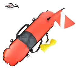 2026 - Spearfishing Scuba Diving Inflation Torpedo Buoy Signal Float Ball + Diving Flag Freediving Gear Equipment