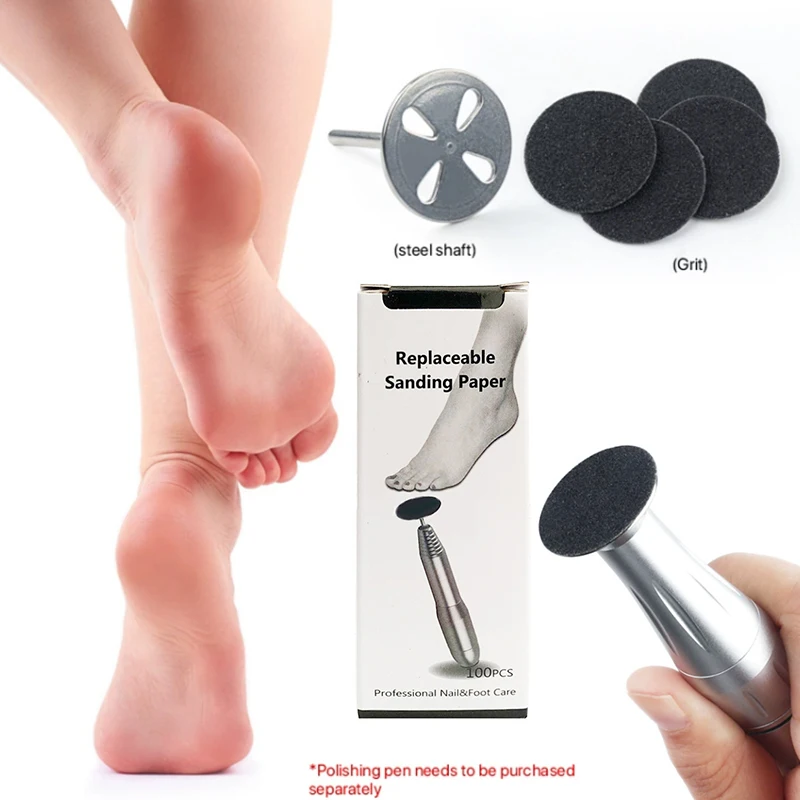 Replaceable Pedicure Disc Sandpaper Polishing Foot Dead Skin Calluse Remover File For Heels Callus Metal Electric Pedicure Tools