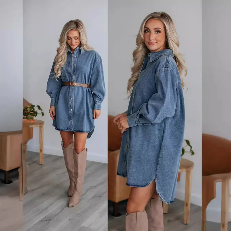 

Summer New Casual Women'S Dress Fashionable Slimming Long Sleeve Dress Women