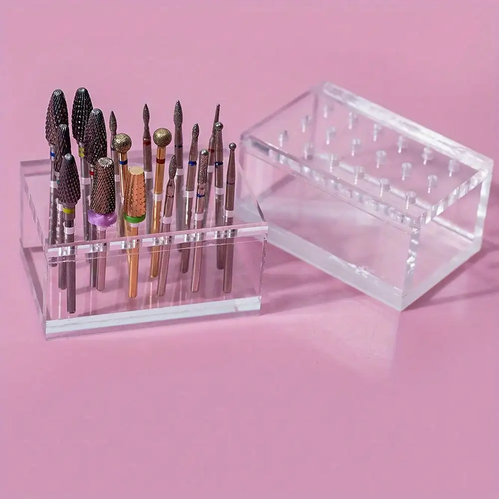 

1pc Square Nail Art Color Mixing Palette, Fake Nail Sticker Color Palette & Gel Nail Polish Display Stand. Nail Brush Holder & Rhinestone Pearl Storage Tray.