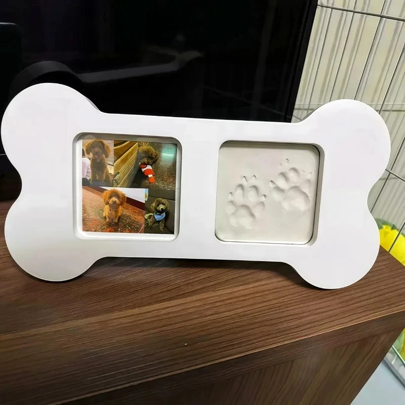 Dead Commemorative Ink Frame Thicken And Widen The Border Dog Photo Paw Print Ornament Durable Pet Memorials Gravestones