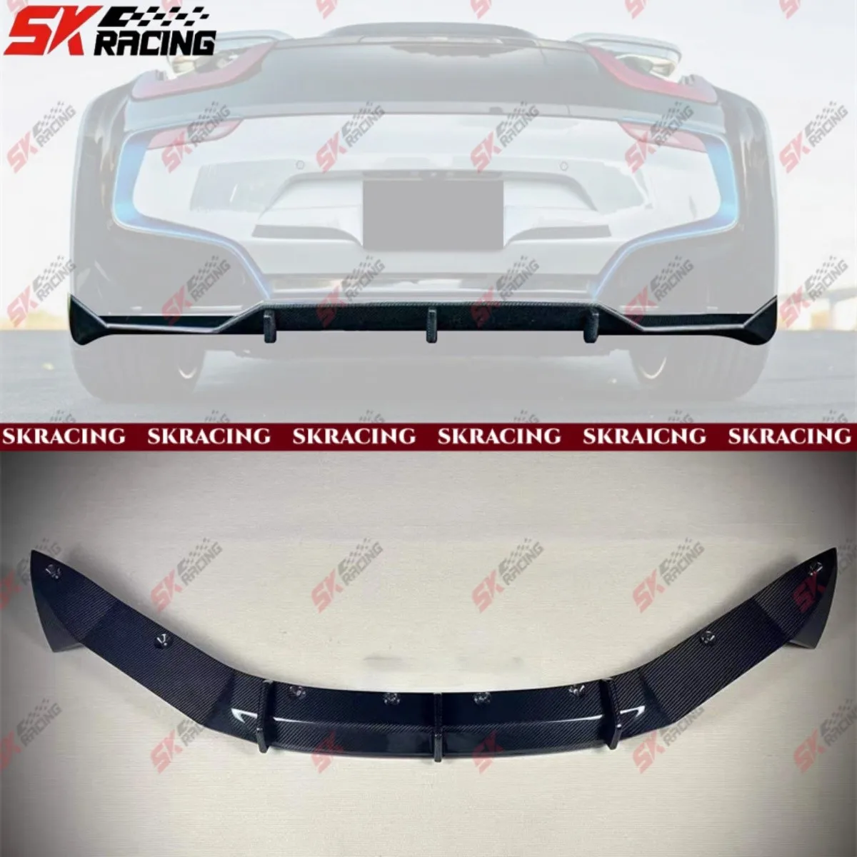 

Для BMW i8 14-20 кованый/углеродное волокно/глянцевый черный комплект диффузора заднего бампера для губ