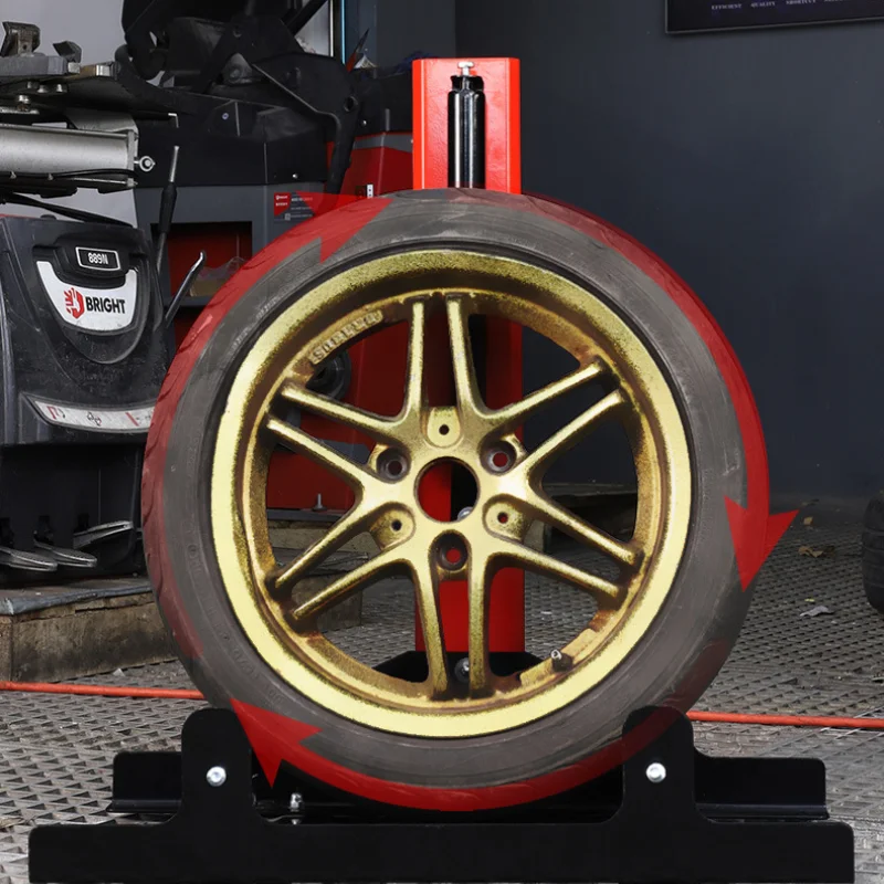 Car Detailing Rolling Wheel Stand  Tire & Wheel Detailing System Automotive Cleaning Equipment Rim&Tire Cleaner Stand