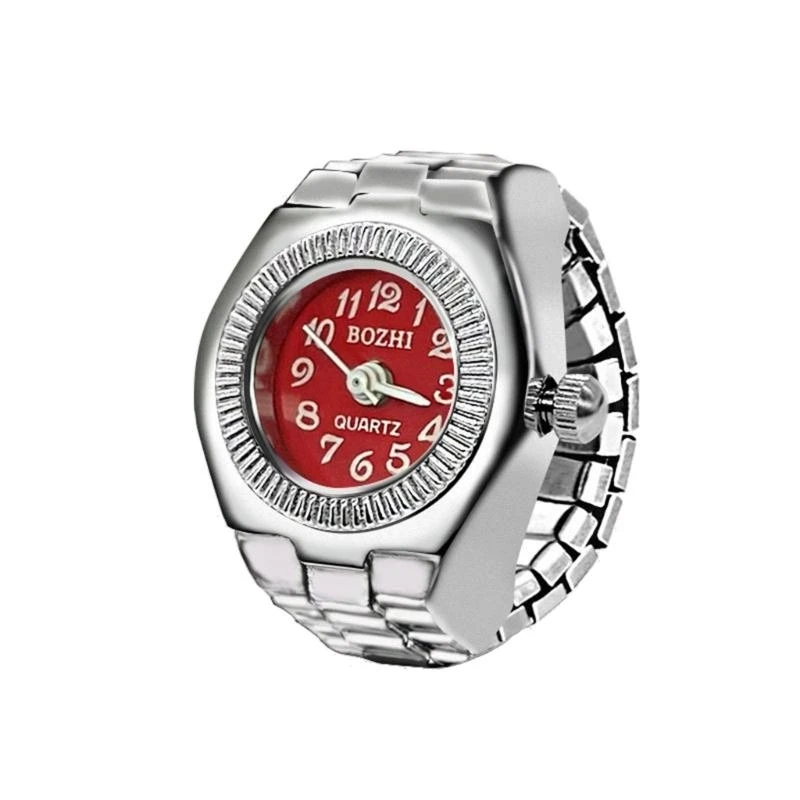 Analog Alloy Shells Finger Ring Watch Elastic Strap Watches Couple Rings