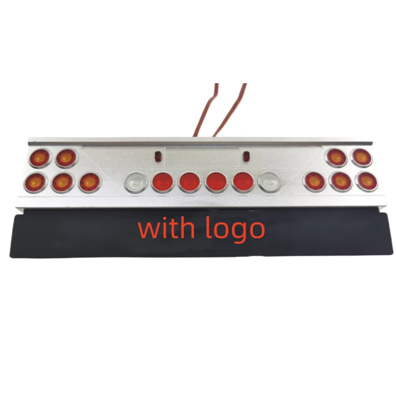 

For 1/14 Tamiya RC Truck CNC Metal LED Tail Light Rear Bumper Lamp with Mudguard LOGO Trailer SCANIA Actros MAN VOLVO Tamiya