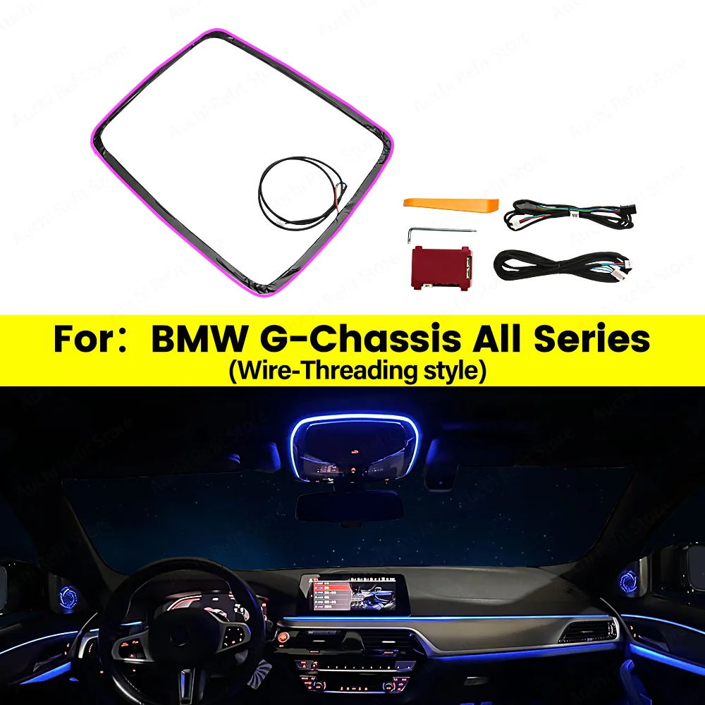 ไฟอ่านหนังสือ 11 สี ไฟ Ambient Light สำหรับรถยนต์ BMW ซีรีส์ 2 3 4 5 6GT 7 8 รุ่น G20 G30 G05 G06 G07 G01 G60 G70 ไฟตกแต่งภายใน