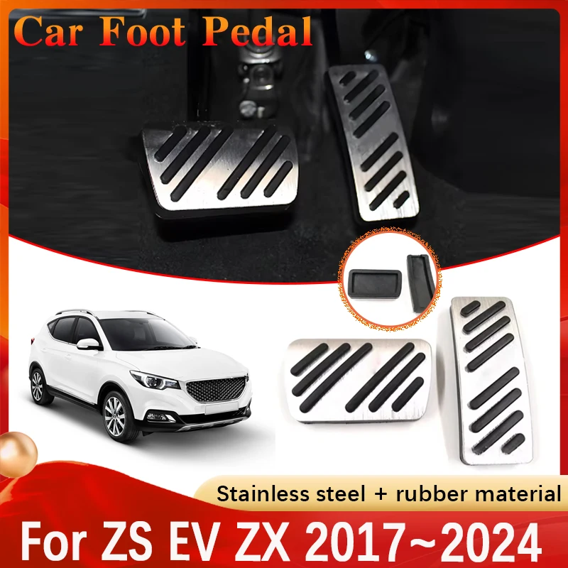 

Car Pedals For MG ZS EV ZX EZS ZST ZS11 2017~2024 Accelerator Brake Restfoot No Drilling Stainless Steel Pedal Parts 2018 2019