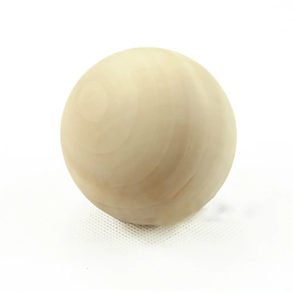 Solid Wood Round Beads Natural Logs Non-porous Handmade Wooden Round Beads Diy Large Solid Wood Ball Toys 60/70/75/80/90/100mm