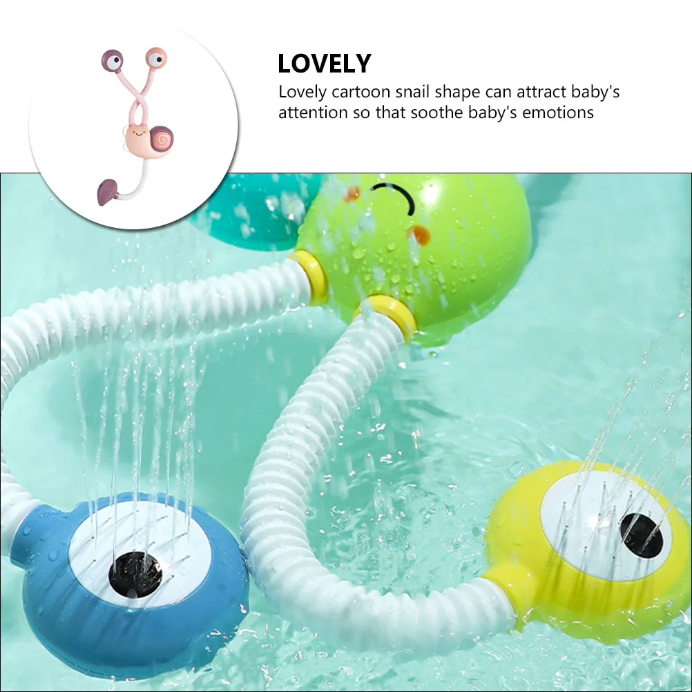 Jouets de bain pour bébé, arroseur d'eau électrique, petite baignoire, ensemble de bain pour bébé, dessin animé en plastique, enfant en bas âge, douche, escargot