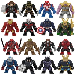 Wunder Action figur Mini Block Erwachsenen Superheld Serie Iron Man Spider Man montiert Block Kinder Puzzle Spielzeug Geschenk