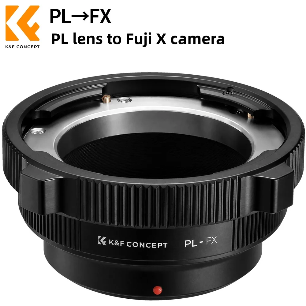 K&F CONCEPT PL-FX High Precision Converter Lens Mount Adapter for PL Lens to FX Fujifilm X‑H2S/X‑H2/X‑H1/X‑T5/X‑T4 Mount Cameras