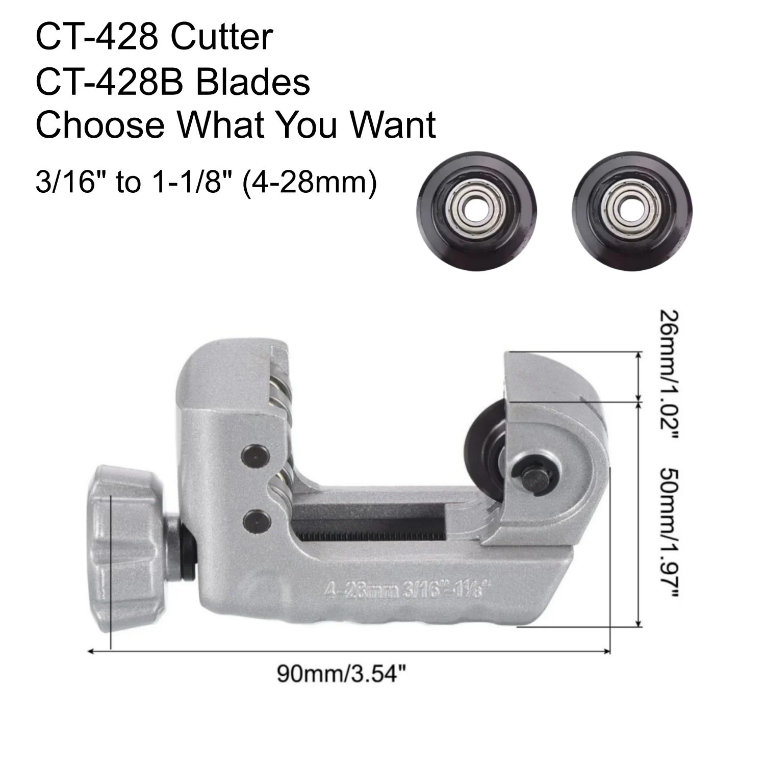 Close Quarters Mental Tubing Cutter 4-28mm 3/16 bis 1-1/8'' CSST Gasrohrleitungen Kupfer Messing Edelstahlrohre Ersatzklinge – Detail 2