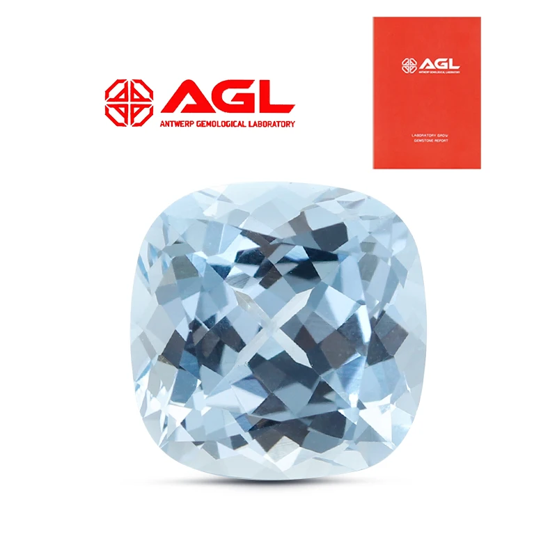 Aquamarine Color Exceptional Santa Maria Blue Spinel Flame Melted Aquamarine Spinel Cushion With AGL Certificate DIY Jewelry
