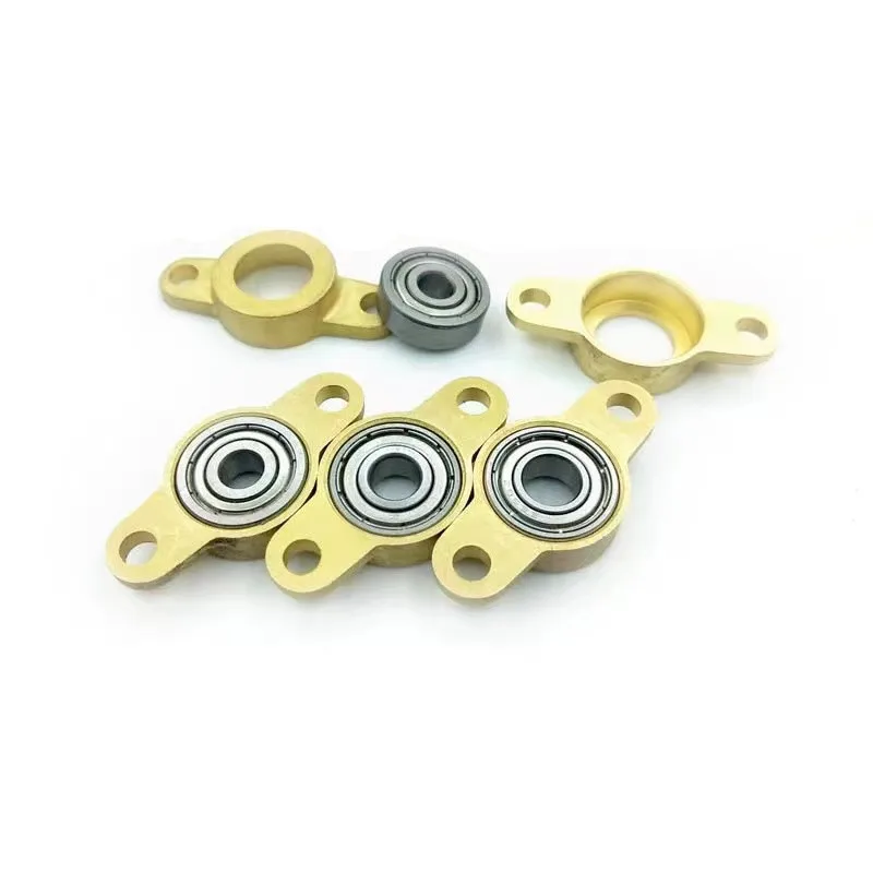 Waterproof and rust-proof copper miniature bearing with seat Inner diameter 5mm 6 7 8 10 mm FL06/FL05/FL07