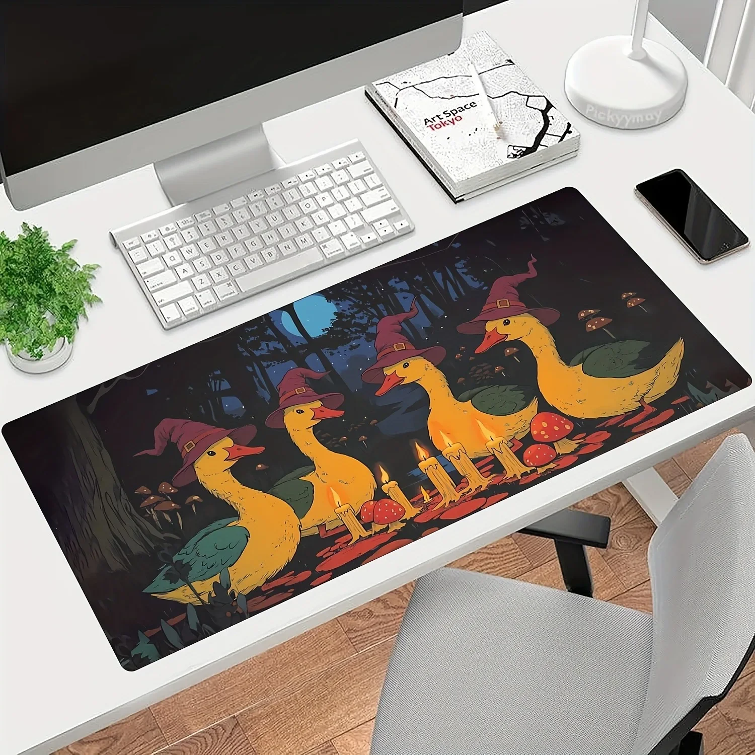 

Spooky Silly Goose Magic Large Gaming Mouse Pad Computer Office Ultra-Smooth Desk Mats XXL Rubber Anti-slip Keyboard Mousepads