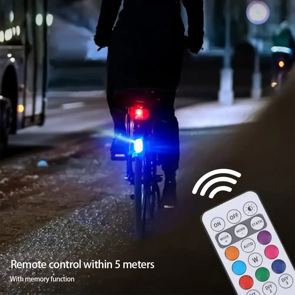 

Motorcycle Strobe Light Flash Wireless Remote Control LED Anti-collision Warning Lamp Waterproof Car Bike Bicycle Accessories