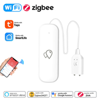 Tuya WiFi Zigbee Water Leak Sensor Water Leakage Detector Smart Life APP Notification Alarm Water Flood Leak Alarm Home Security