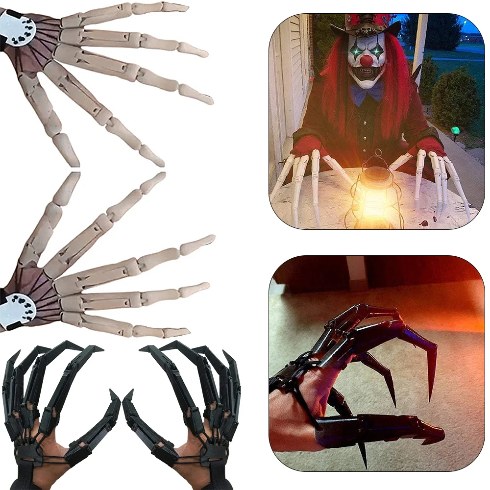 Halloween Gelenkfinger, gruselige gefälschte Finger, lustiges flexibles Spielzeug, Kostümparty, Geisterklaue, Handmodell, Halloween-Party-Dekoration – Detail 10