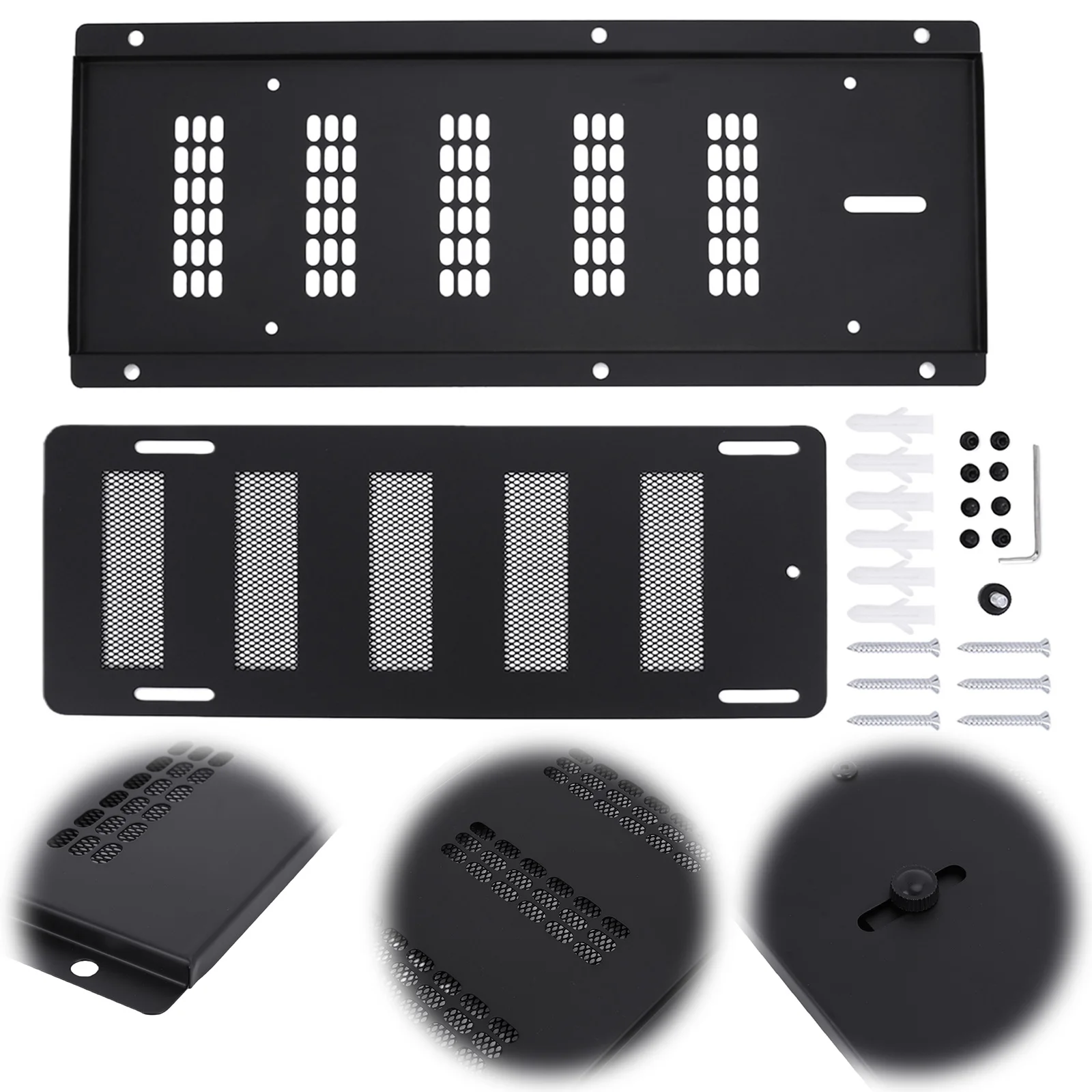 

Foundation Vent Cover with Damper & Screen To Reduce Moisture Inlet Outlet Ventilation Guard for Garage Attic Home Improvement