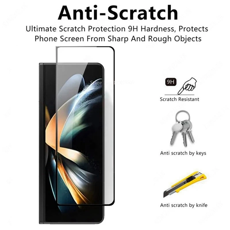 3PCS Tempered Glass For Samsung Galaxy Z Fold 5 9H Protective Glass Front Screen Protector for Samsung Z Fold 4 3 Z Fold5  A60