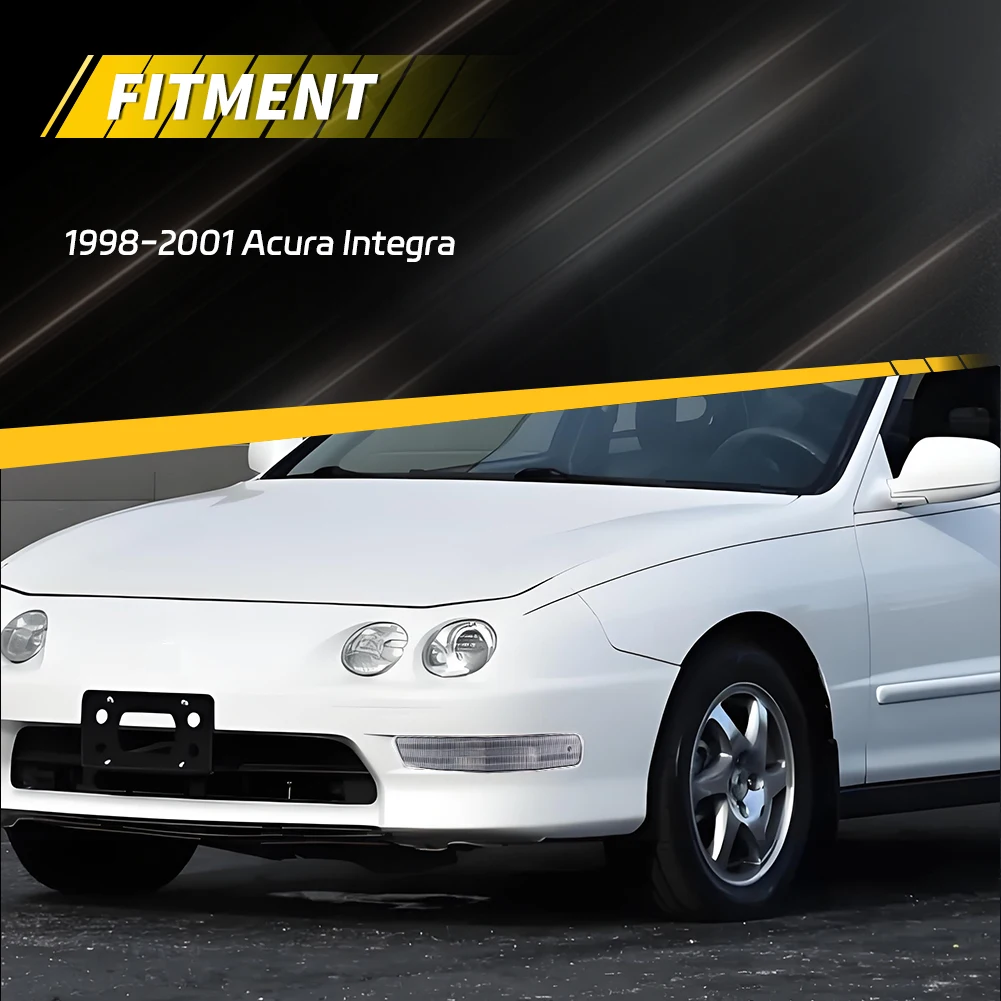 2Pcs Front Bumper Parking Light Turn Signal Light Side Marker Daytime Running Light Cover For 1998 1999 2000 2001 Acura Integra