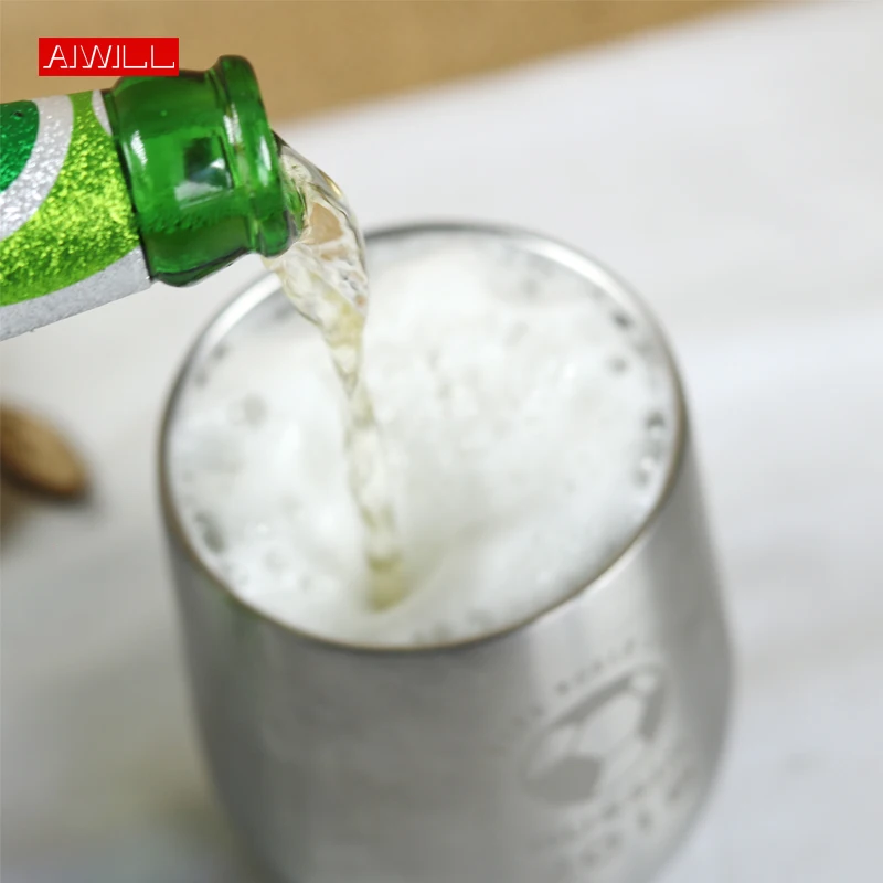 AIWILL جديد 304 مكنسة من الفولاذ المقاوم للصدأ قارورة المحمولة السفر فنجان القهوة مكتب الأعمال زجاجة ماء الشاي القدح شارب درينكوير #5