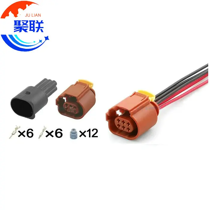 1Set 6Pin 284716-3 284717-3 Suitable for Hyundai Kia automotive connector plugs and Audi Volkswagen power steering pump plug