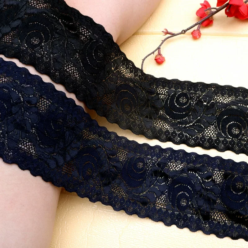 

3yard width 8cm Elastic lace ribbon for sewing dress collar and sleeve tube top diy trim accessories lace trim
